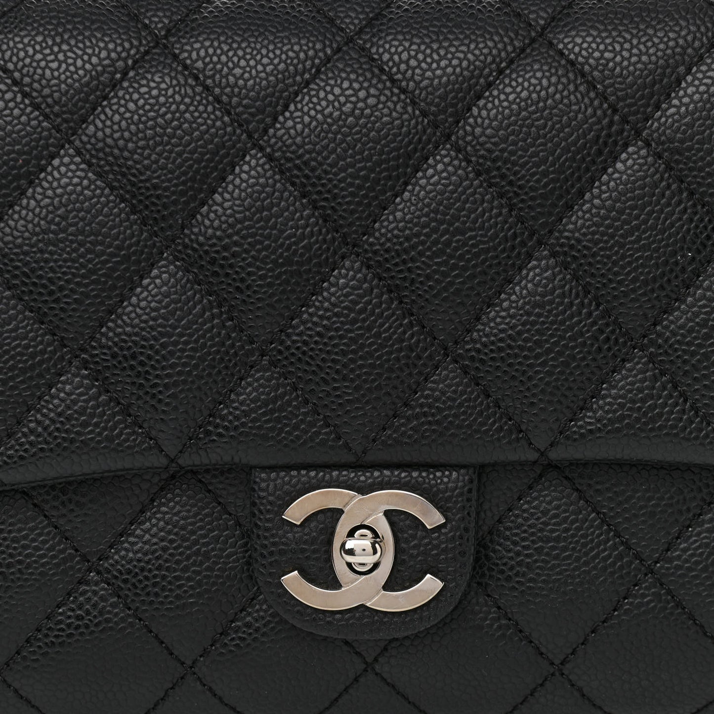 Caviar Quilted Medium Kelly Flap Bag Black