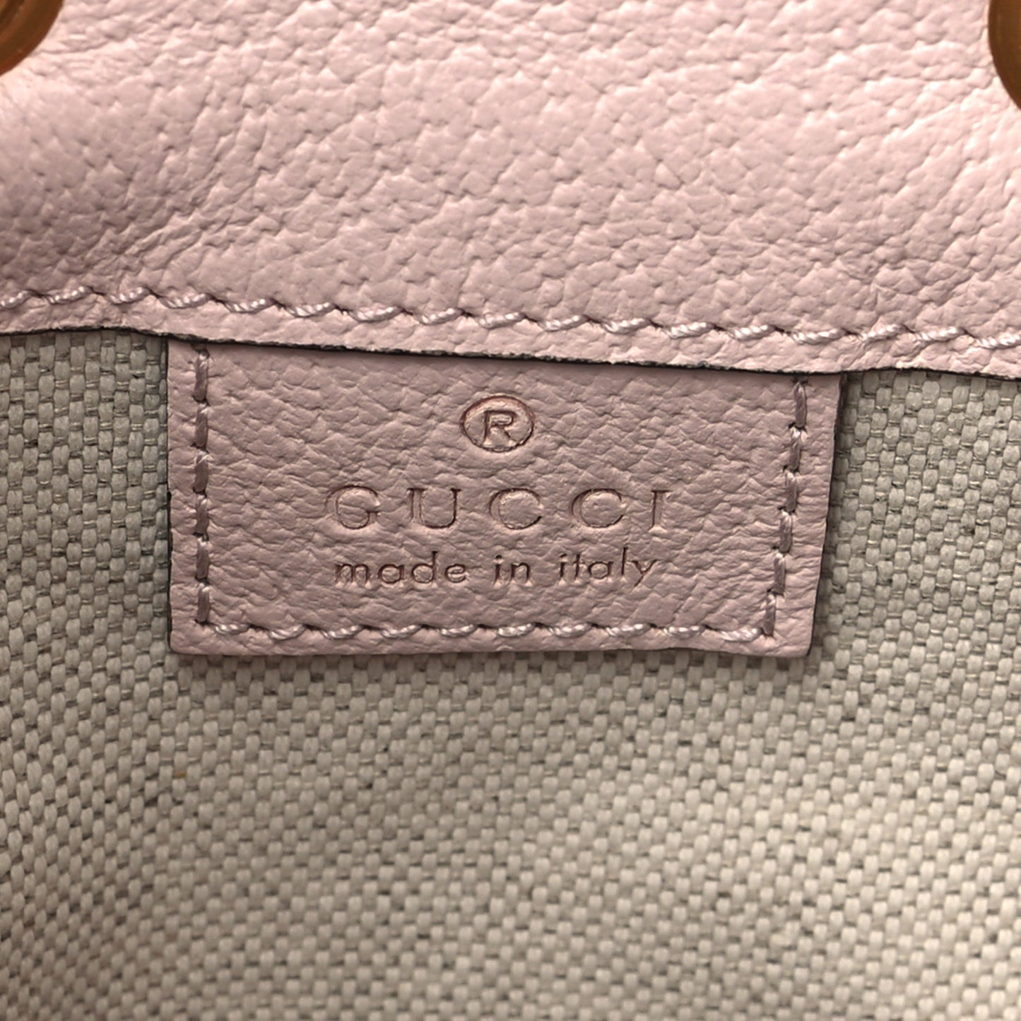 Monogram Jumbo GG Textured Dollar Calfskin Mini Ophidia Bucket Bag Beige Perfect Pink