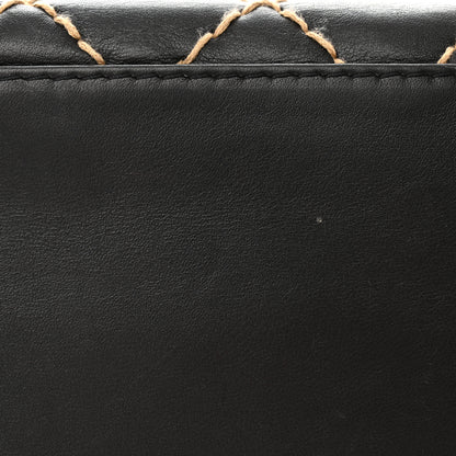 Chanel Calfskin Wild Stitch Vertical Top Handle Bag Black 12 of 14