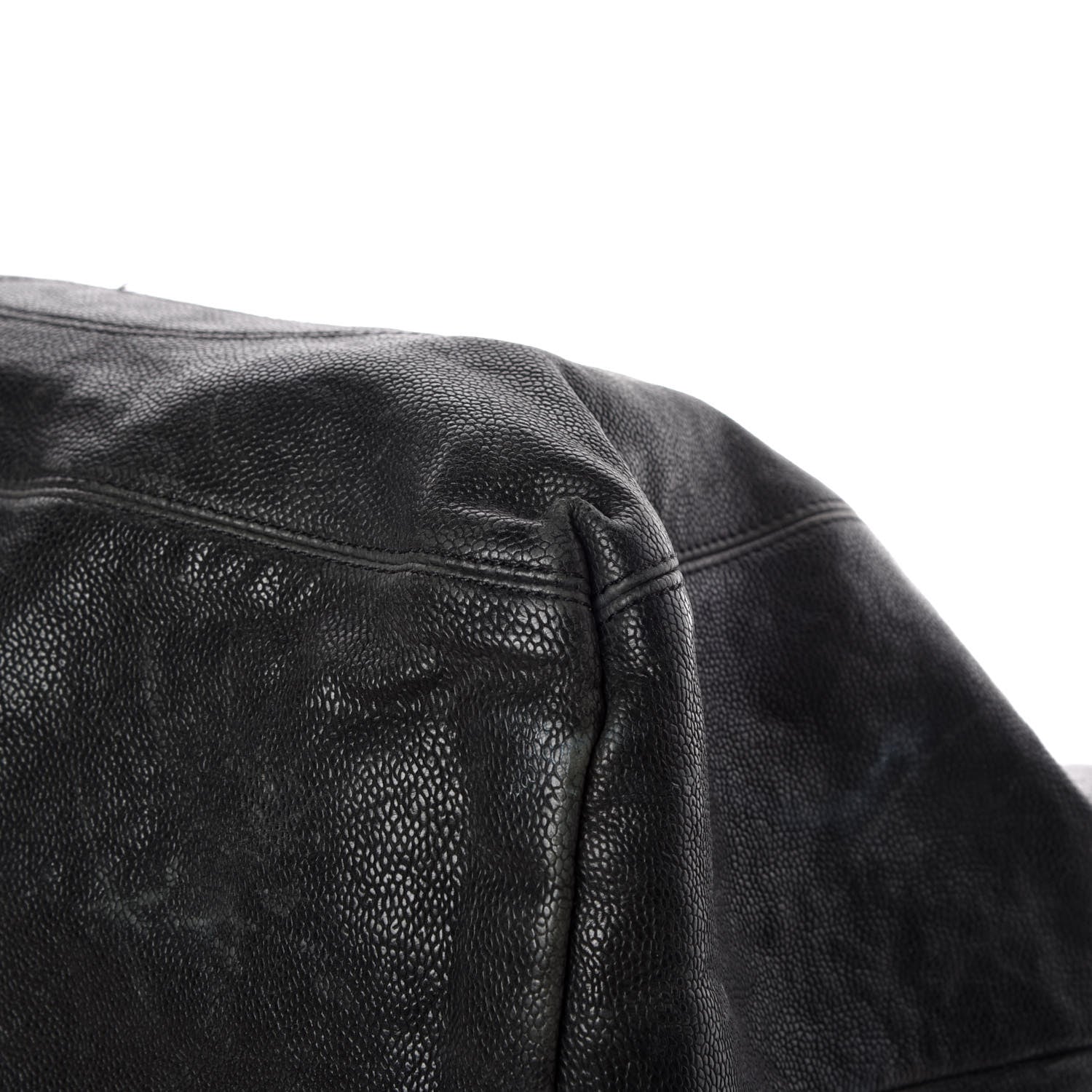 Chanel Distressed Caviar XL Coco Cabas Black 9 of 18