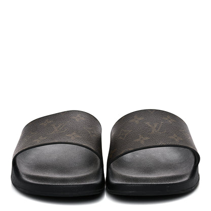Louis Vuitton Rubber Monogram Mens Waterfront Mules 8.5 Macassar 2 of 16