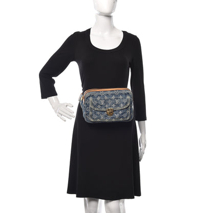 Louis Vuitton Monogram Denim Bum Bag Blue 2 of 7