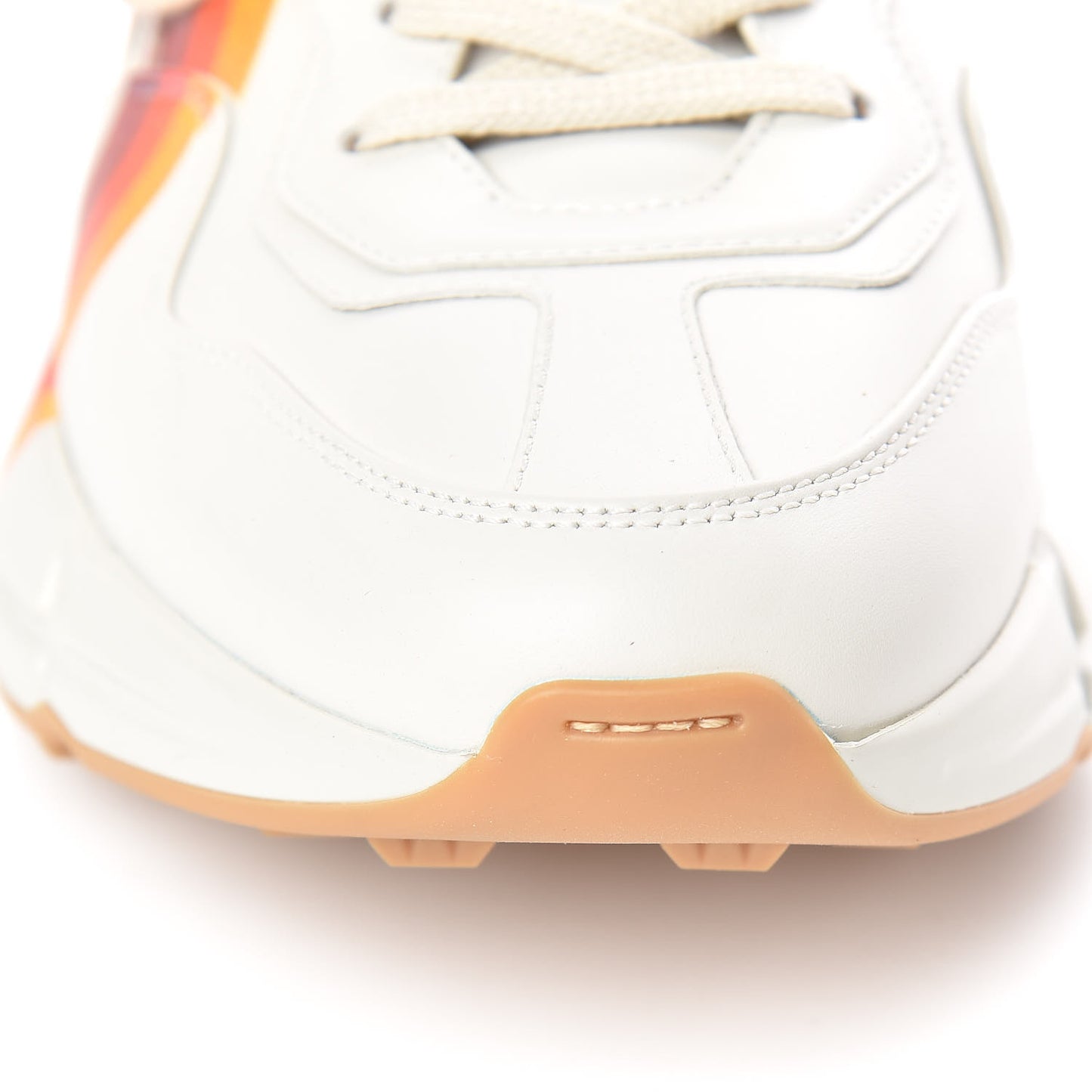 Calfskin Interlocking G Heart Rhyton Sneakers 40 Mystic White