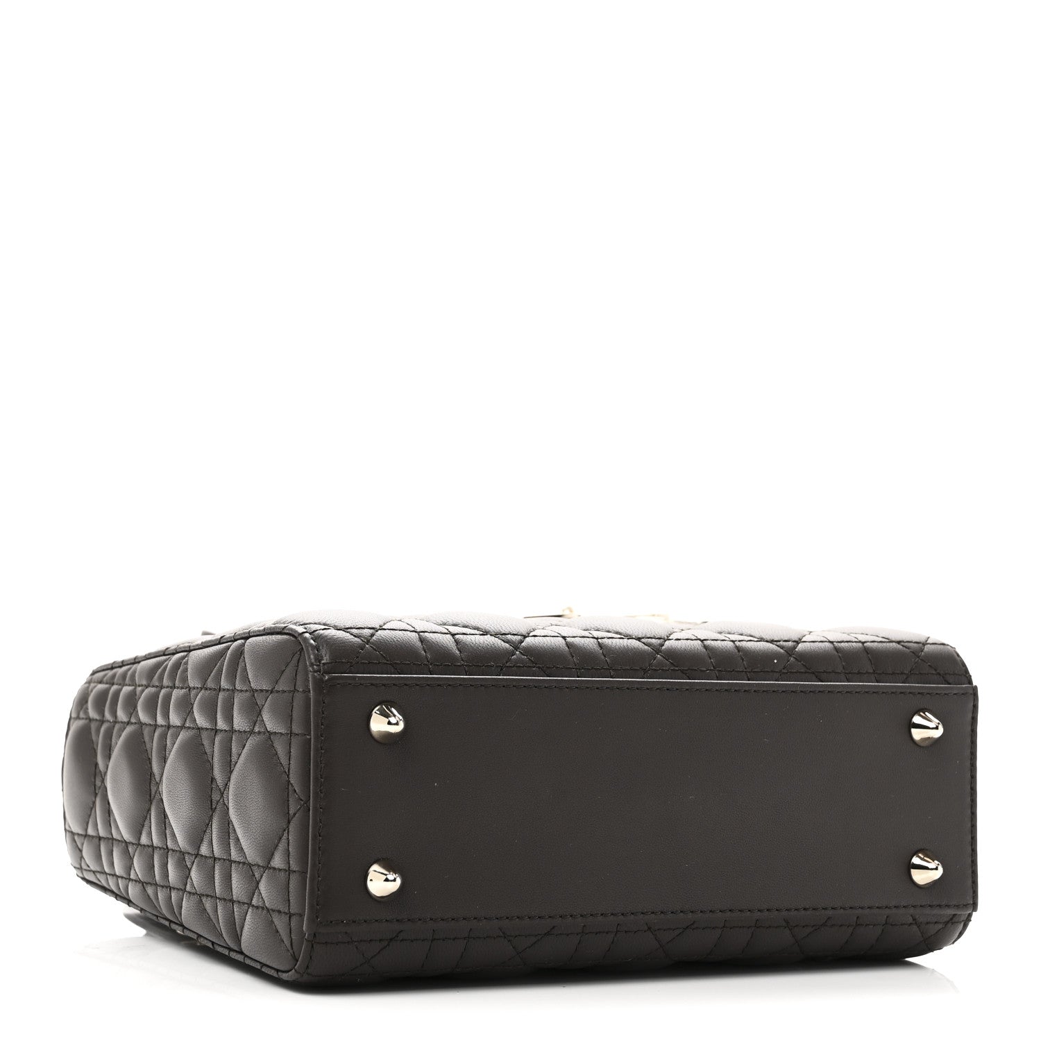 Christian Dior Lambskin Cannage Small My ABCDior Lady Dior Dark Brown 4 of 10
