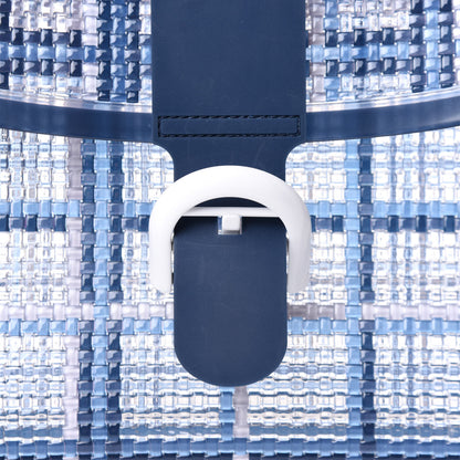 Delvaux Vinyl Gingham The Dreamer MM Brillant Satchel Navy 7 of 13