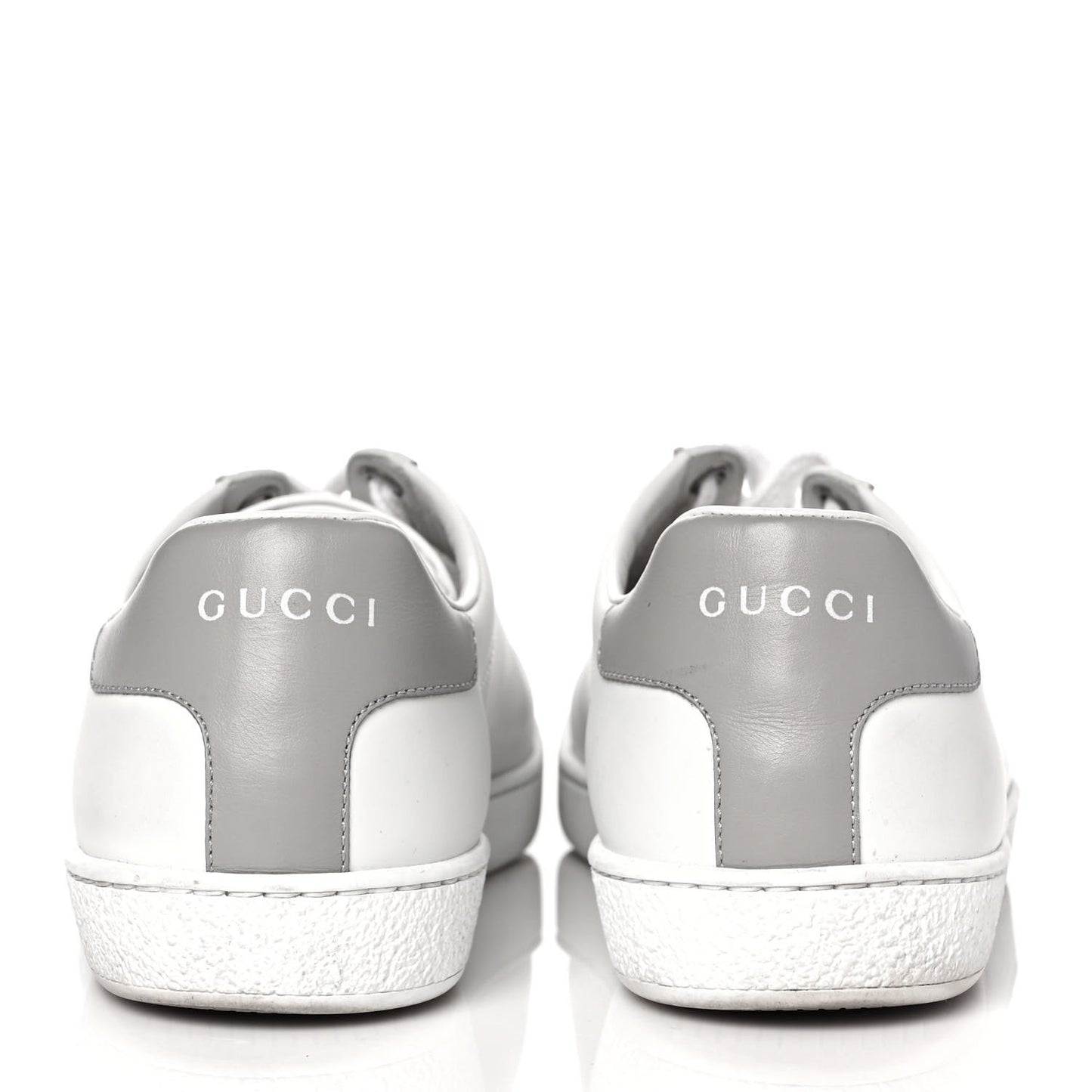 Calfskin Interlocking G Perforated Womens Ace Sneakers 38 White Grey Sky