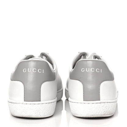 Gucci Calfskin Interlocking G Perforated Womens Ace Sneakers 38 White Grey Sky 4 of 10