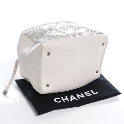 Chanel Leather Perforated Bowler White 4 of 7