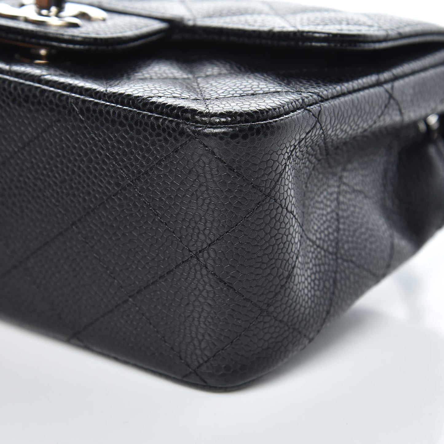 Caviar Quilted Mini Square Flap Black
