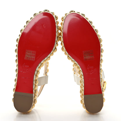 Christian Louboutin Shiny Nappa Rondaclou 60 Platform Sandals 35 Latte 5 of 7