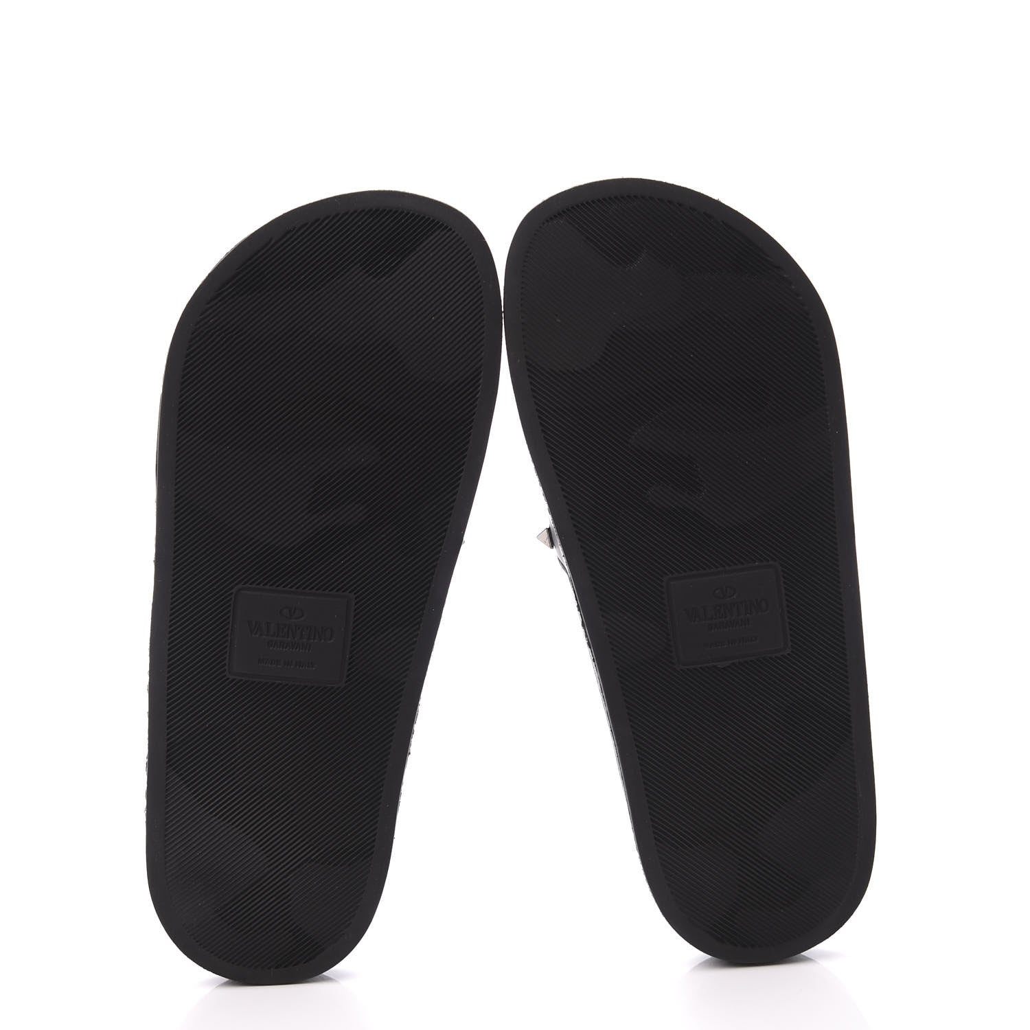 Valentino Garavani Rubber Rockstud Slide Sandals 38 Black 6 of 11