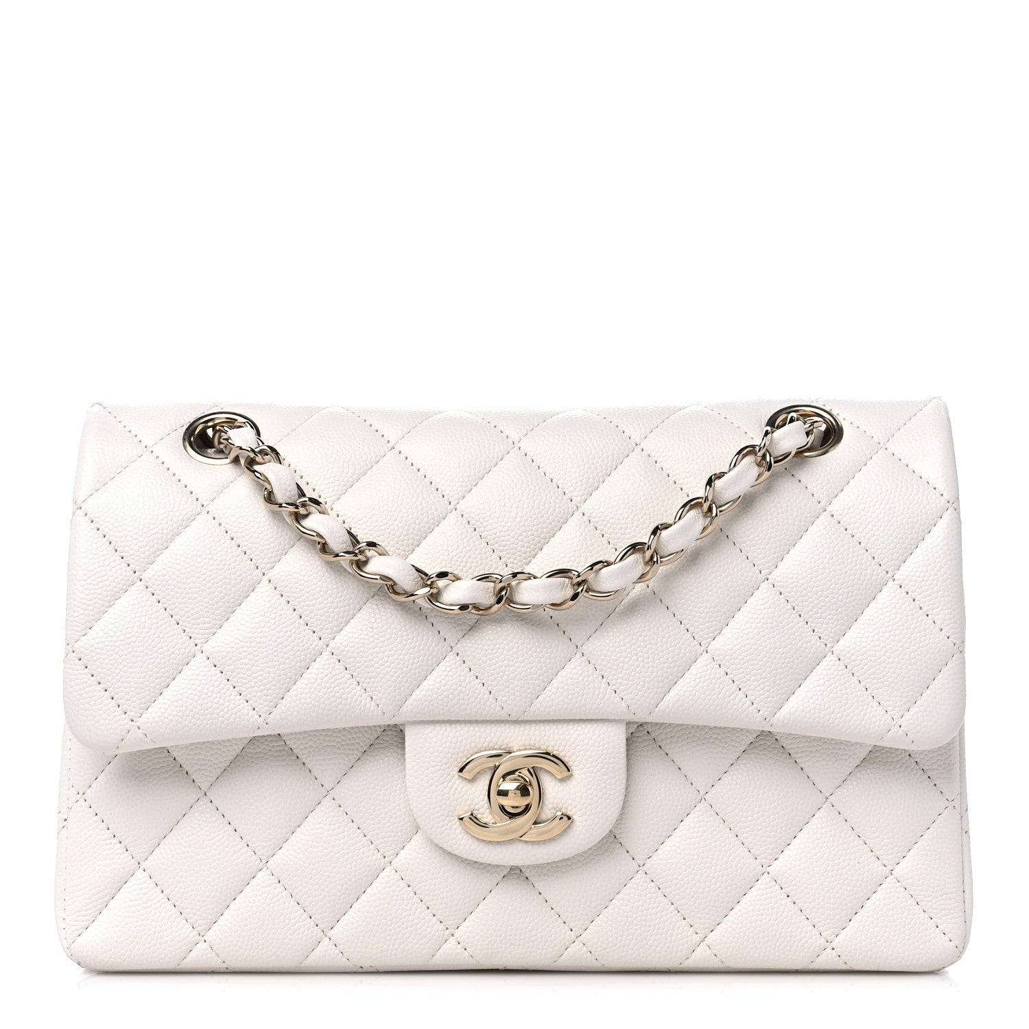 Chanel Caviar Quilted Small Double Flap White 1 of 10