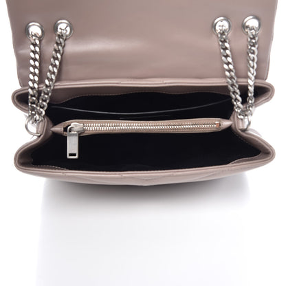 Saint Laurent Calfskin Y Quilted Monogram Small Loulou Chain Satchel Taupe Sable 5 of 7