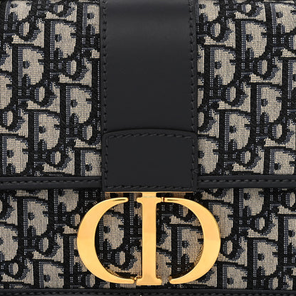 Christian Dior Oblique 30 Montaigne Flap Bag Blue 8 of 10