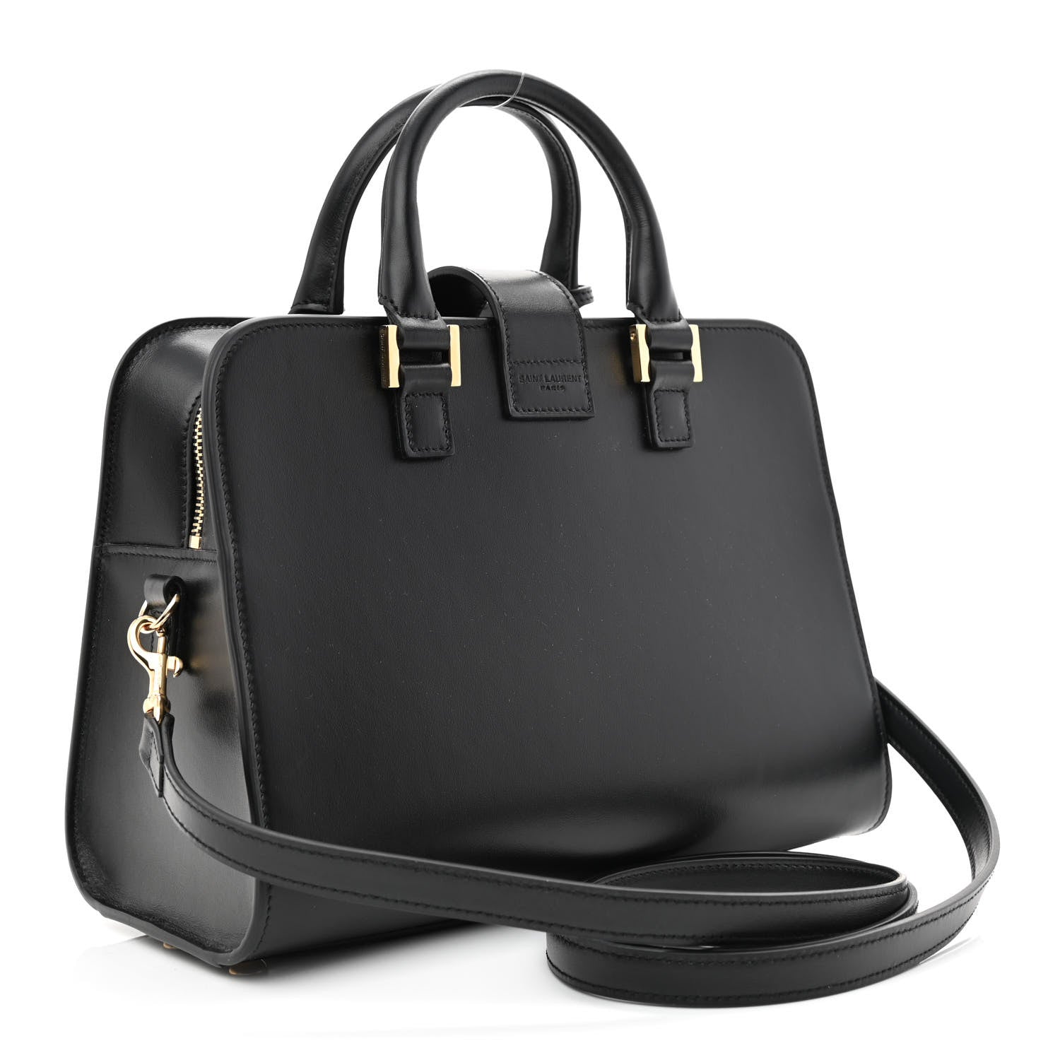 Saint Laurent Calfskin Monogram Baby Cabas Black 3 of 12