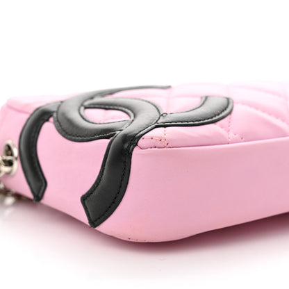 Chanel Calfskin Quilted Cambon Pochette Pink Black 9 of 13
