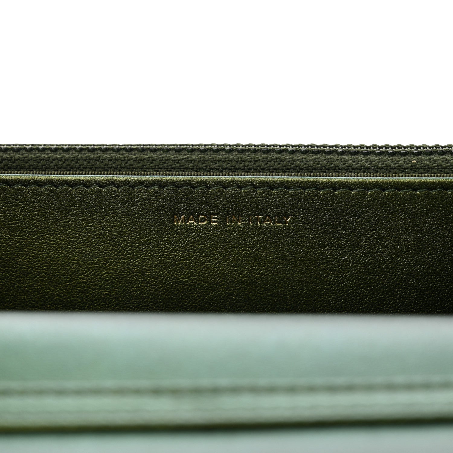 Chanel Metallic Aged Calfskin Quilted 2.55 Reissue Wallet on Chain WOC Green 7 of 11