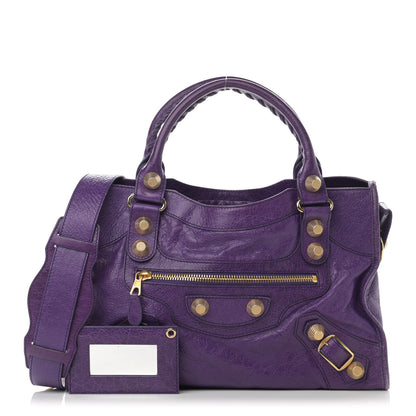 Balenciaga Agneau Giant 21 Gold Hardware City Dark Violet 1 of 14