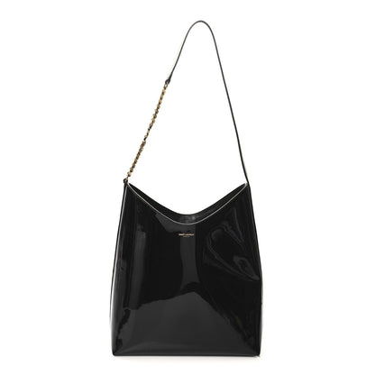 Saint Laurent Patent Calfskin Rendez-Vous Hobo Black 1 of 10
