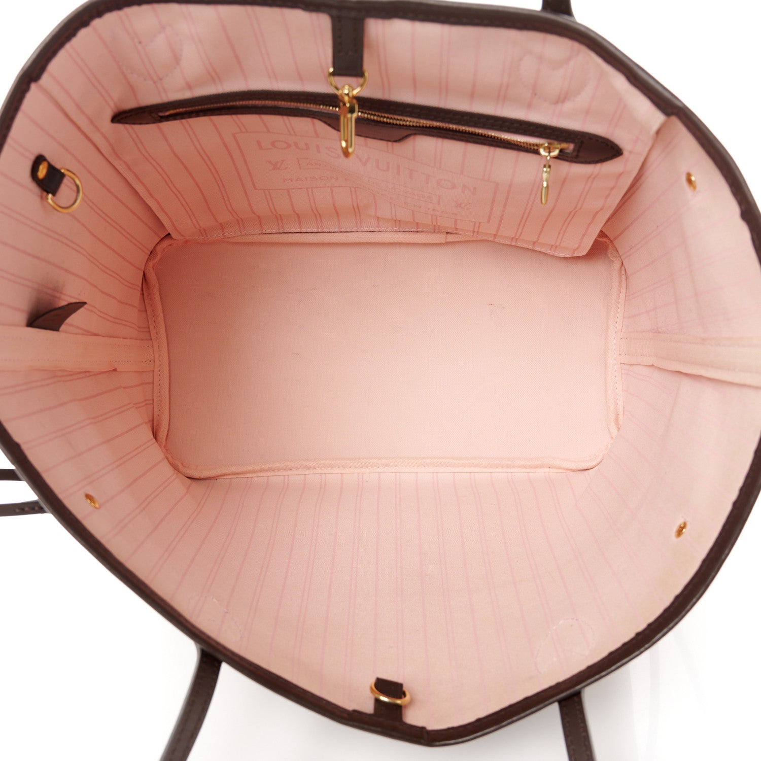 Louis Vuitton Damier Ebene Neo Neverfull MM Rose Ballerine 6 of 16