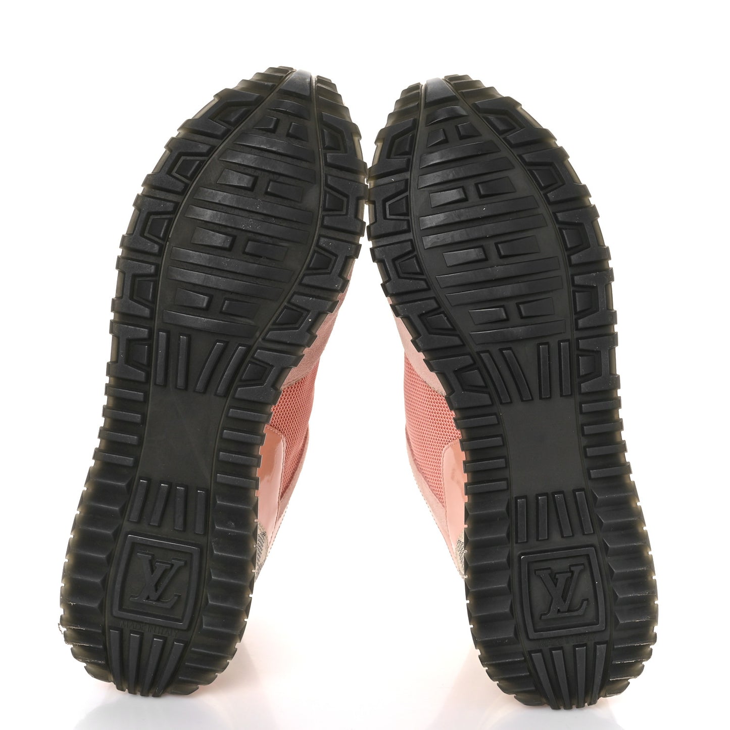 Suede Damier Azur Run Away Sneakers 37.5 Pink