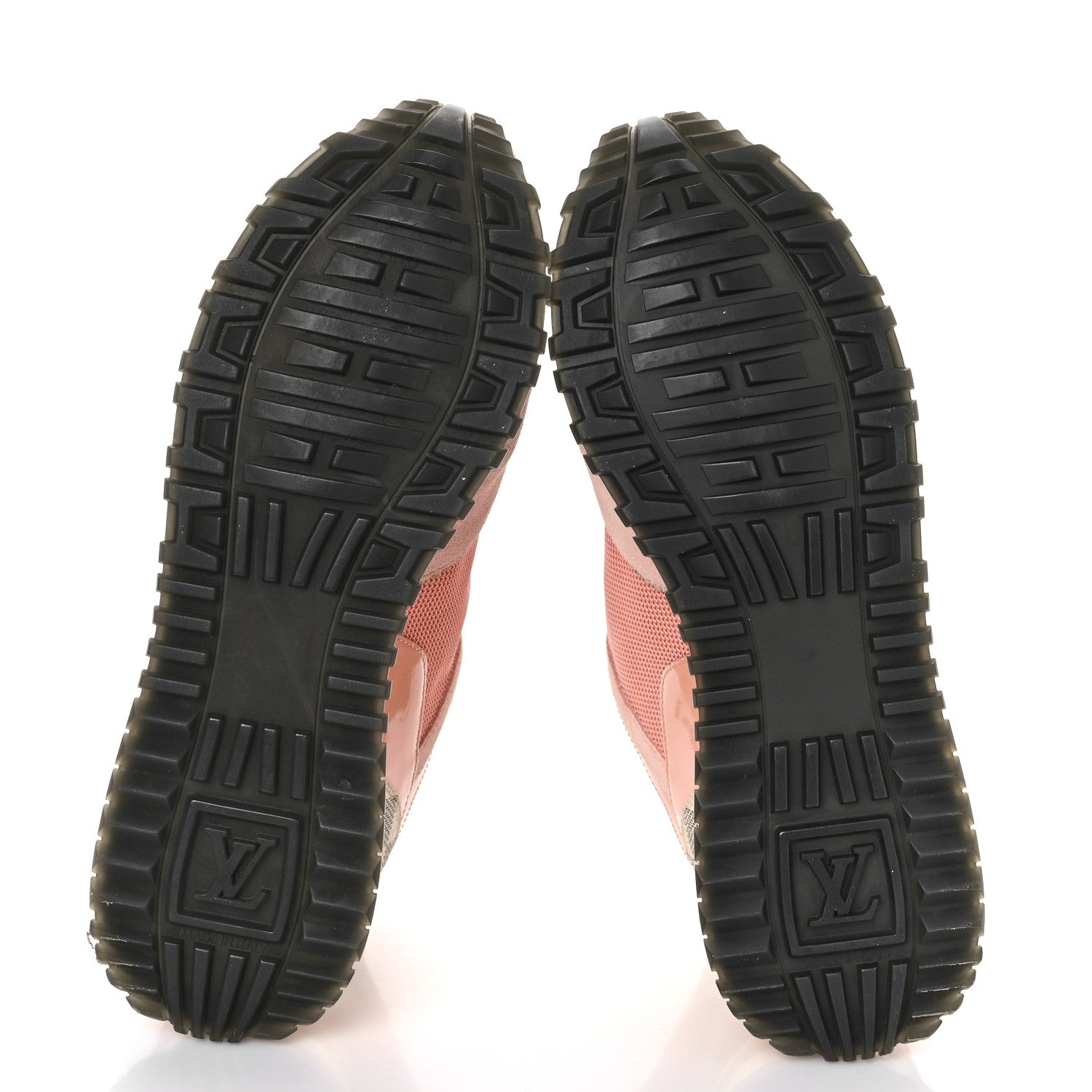 Louis Vuitton Suede Damier Azur Run Away Sneakers 37.5 Pink 6 of 8