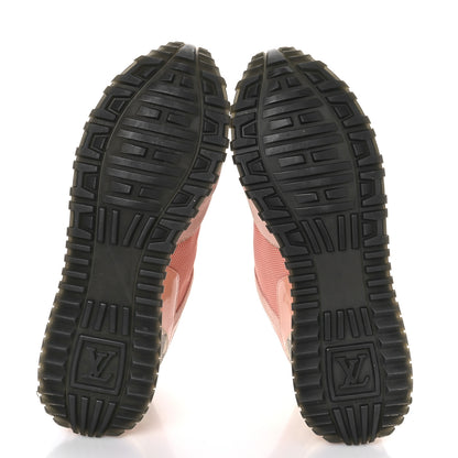 Louis Vuitton Suede Damier Azur Run Away Sneakers 37.5 Pink 6 of 8