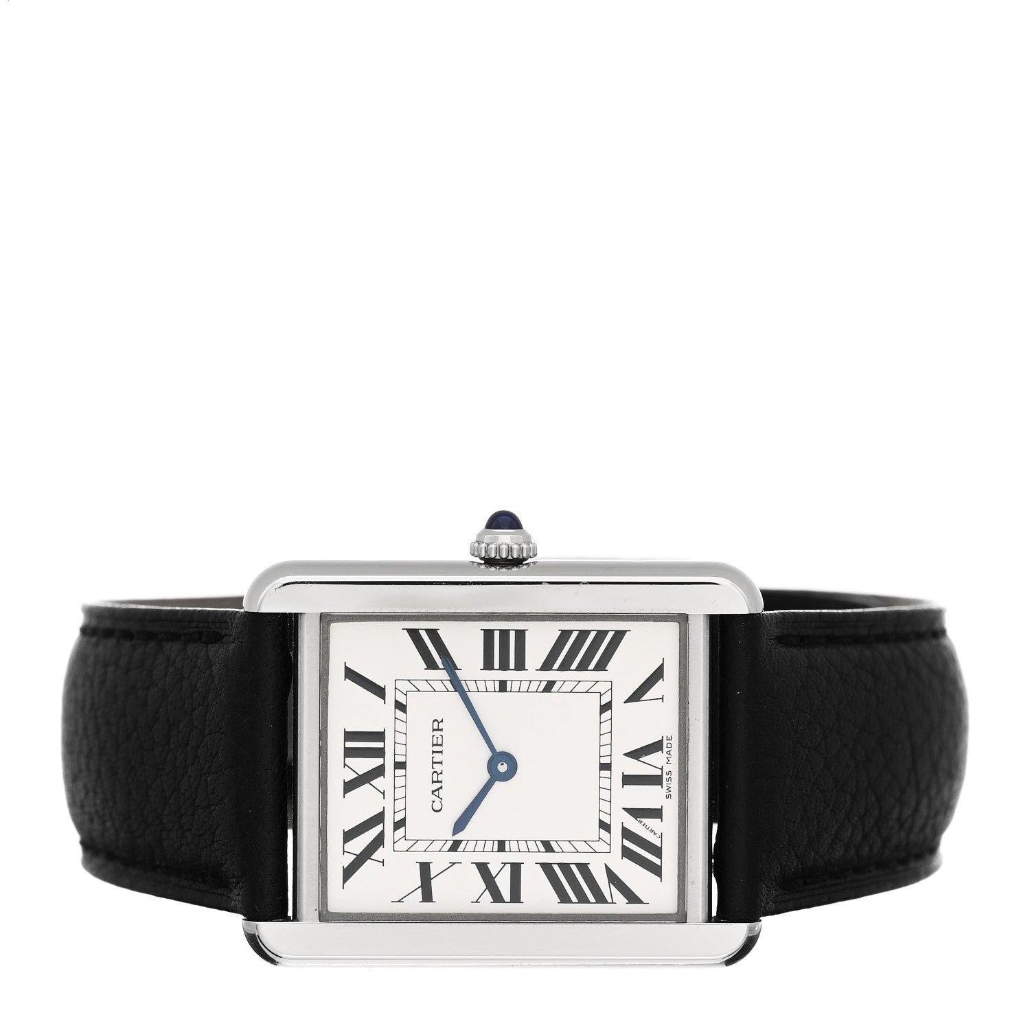 Cartier Stainless Steel Calfskin 27mm Tank Solo Quartz Watch 2 of 5