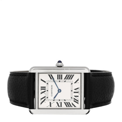 Cartier Stainless Steel Calfskin 27mm Tank Solo Quartz Watch 2 of 5