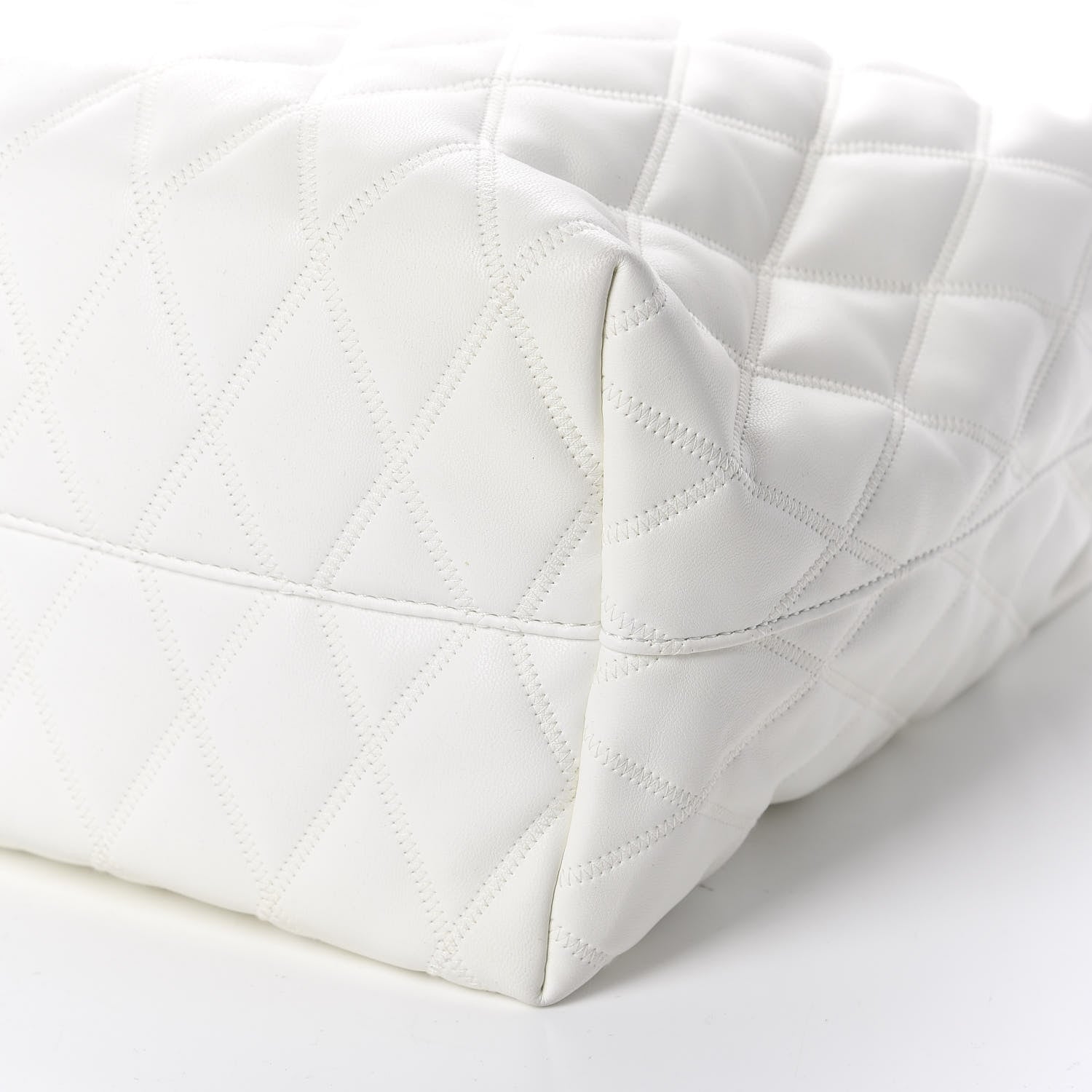 Givenchy Rubber Effect Canvas Quilted Duo Shopper Tote White 7 of 9