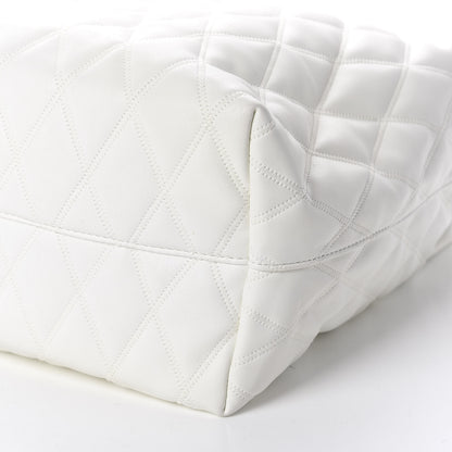 Givenchy Rubber Effect Canvas Quilted Duo Shopper Tote White 7 of 9