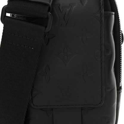 Louis Vuitton Calfskin Monogram Shadow Double Phone Pouch NM Black 7 of 10