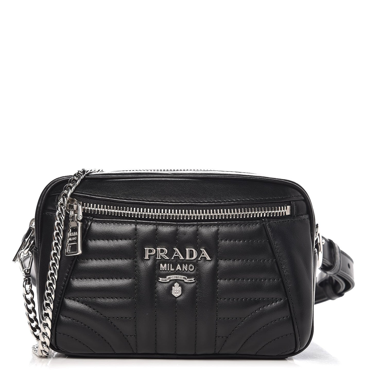 Soft Calfskin Diagramme Belt Bag Nero Black