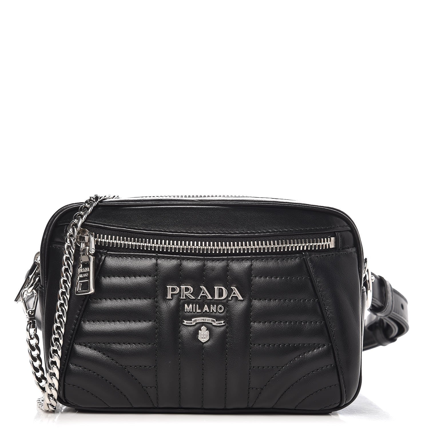 Prada Soft Calfskin Diagramme Belt Bag Nero Black 1 of 7