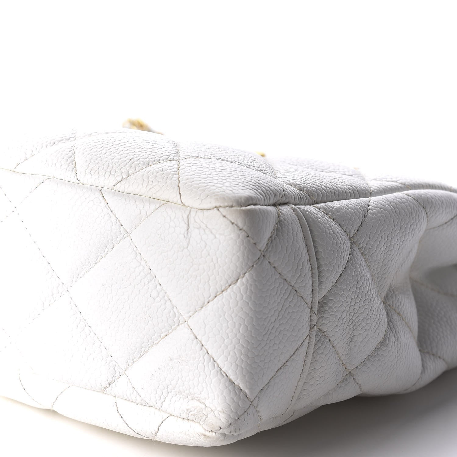 Chanel Caviar Quilted Shopper Tote White 6 of 10