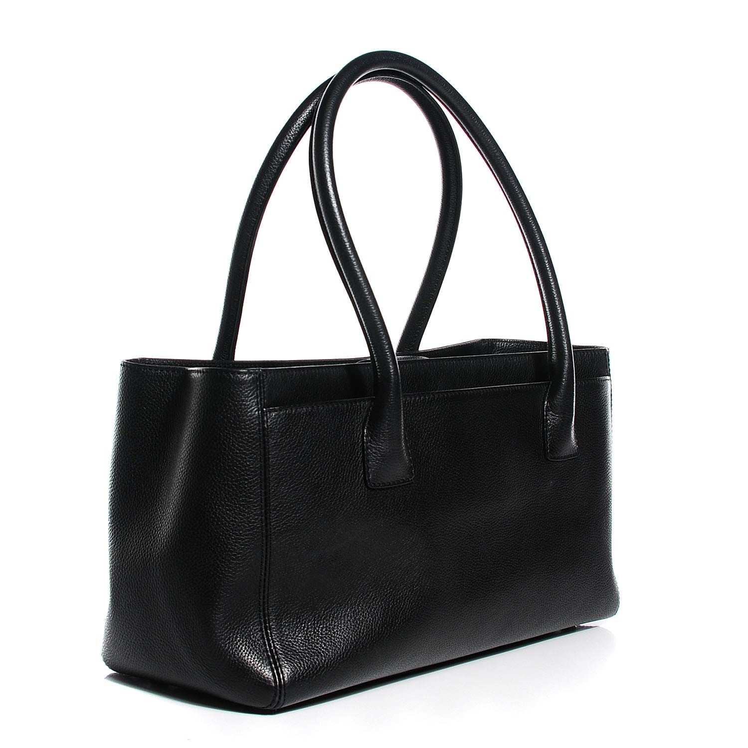 Chanel Calfskin Small Cerf Shopper Tote Black 3 of 8