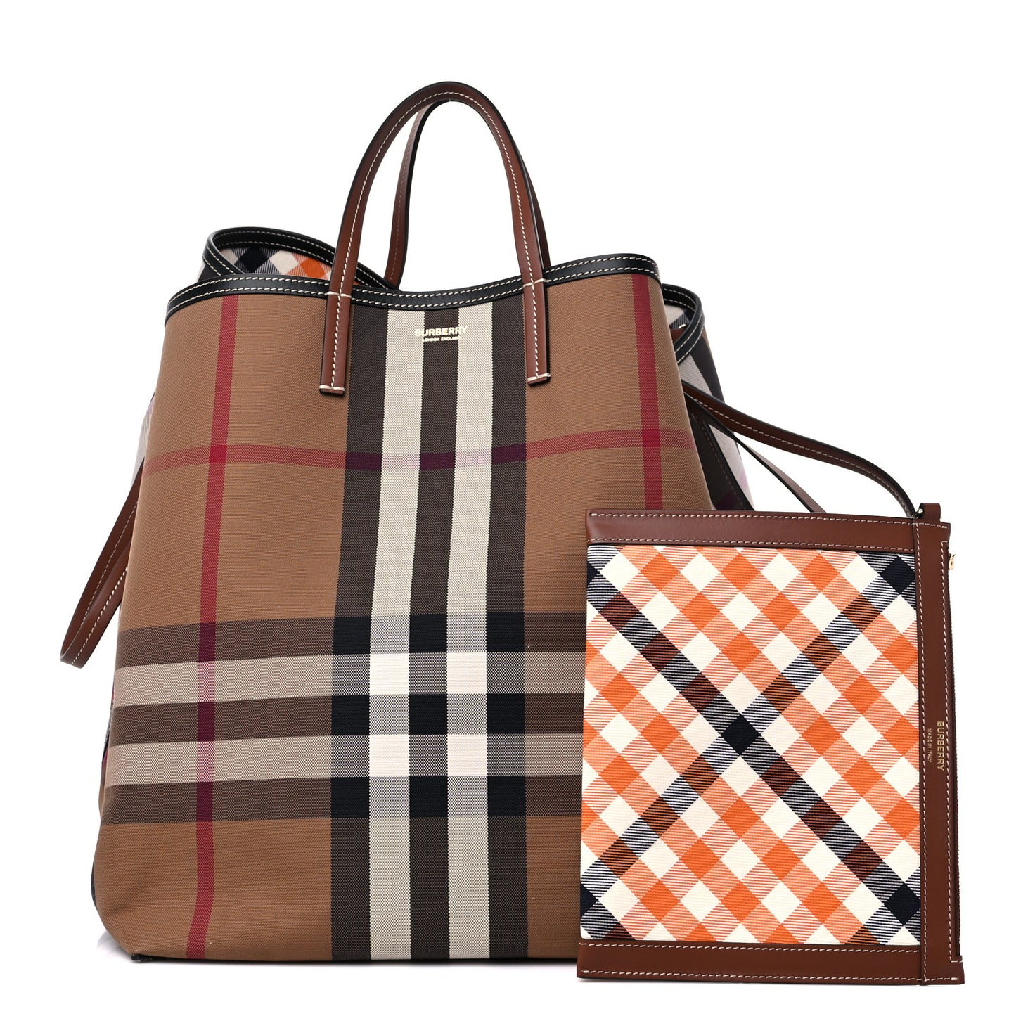 Vintage Check XL Beach Tote Dark Birch