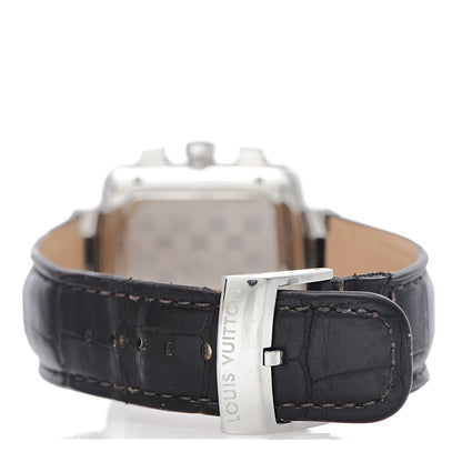 Louis Vuitton Stainless Steel Alligator 41mm Speedy Chronograph Automatic Watch Blue 4 of 9