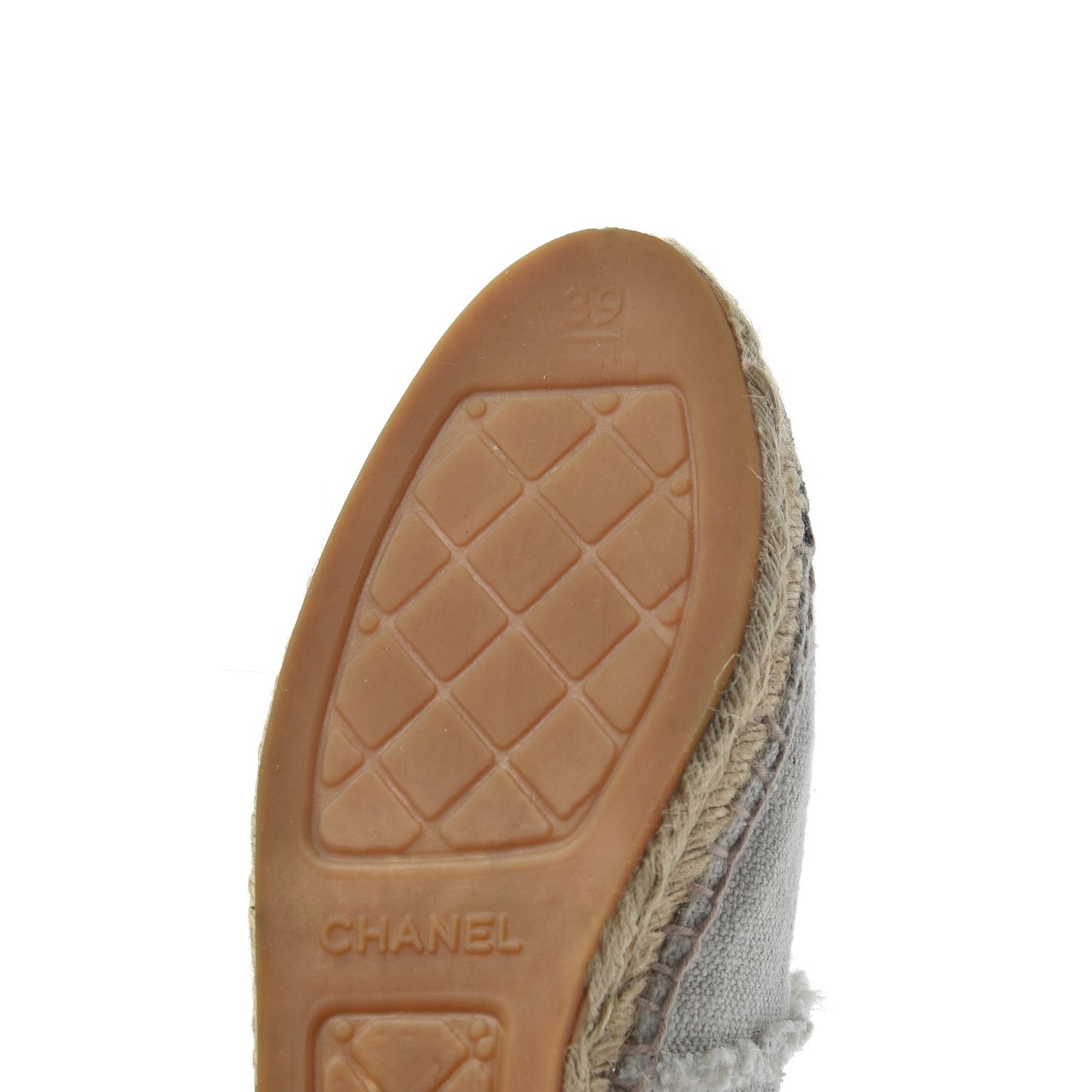 Linen CC Espadrilles 39 Beige Black