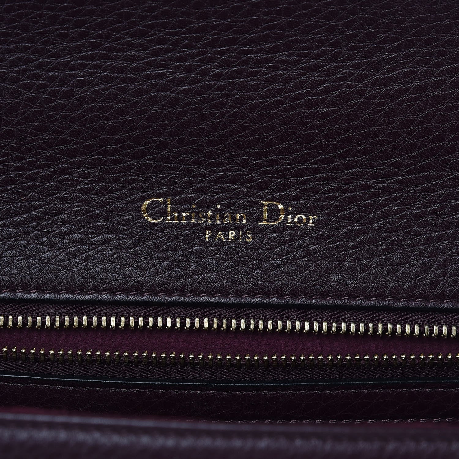 Christian Dior Grained Calfskin Medium Diorama Flap Bag Amaranth 8 of 13