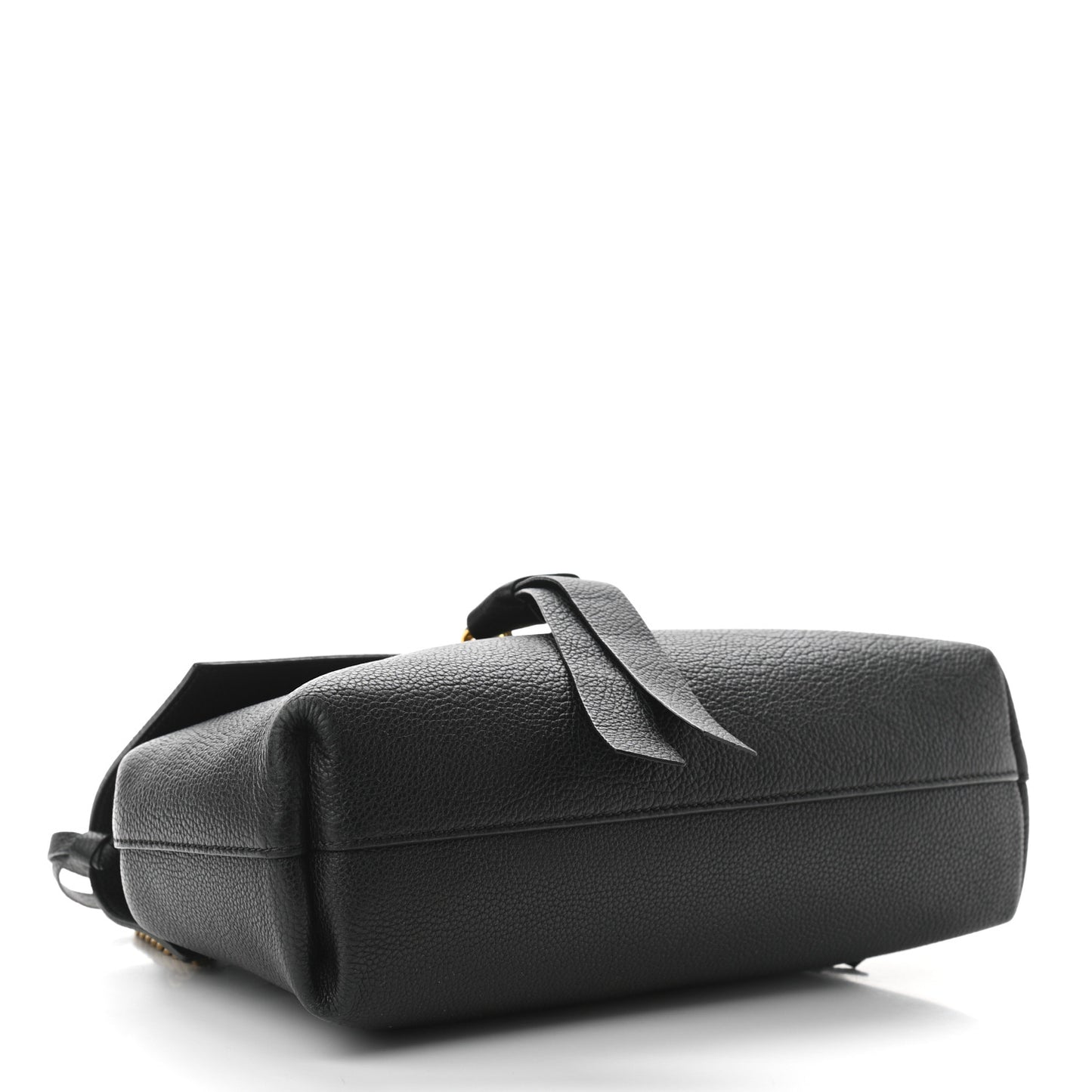 Pebbled Calfskin Small VRing Chain Shoulder Bag Black