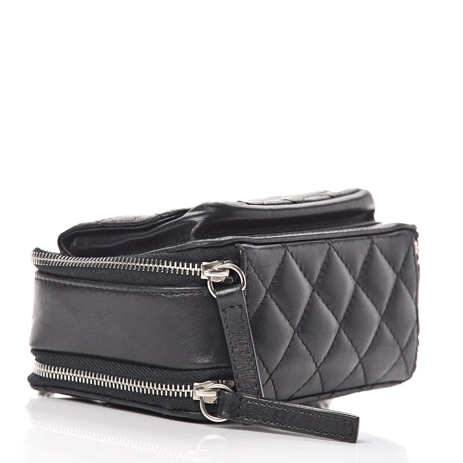 Chanel Lambskin Quilted Small Pocket Box Camera Case Black 4 of 11