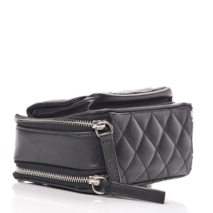 Chanel Lambskin Quilted Small Pocket Box Camera Case Black 4 of 11