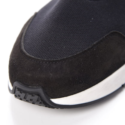 Hermes Mesh Calfskin Suede Soft Sneakers 39 Black 8 of 8