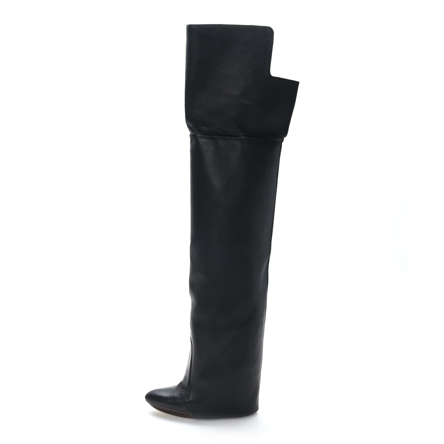 Givenchy Calfskin Newton Over The Knee Boots 35.5 Black Marron 1 of 8