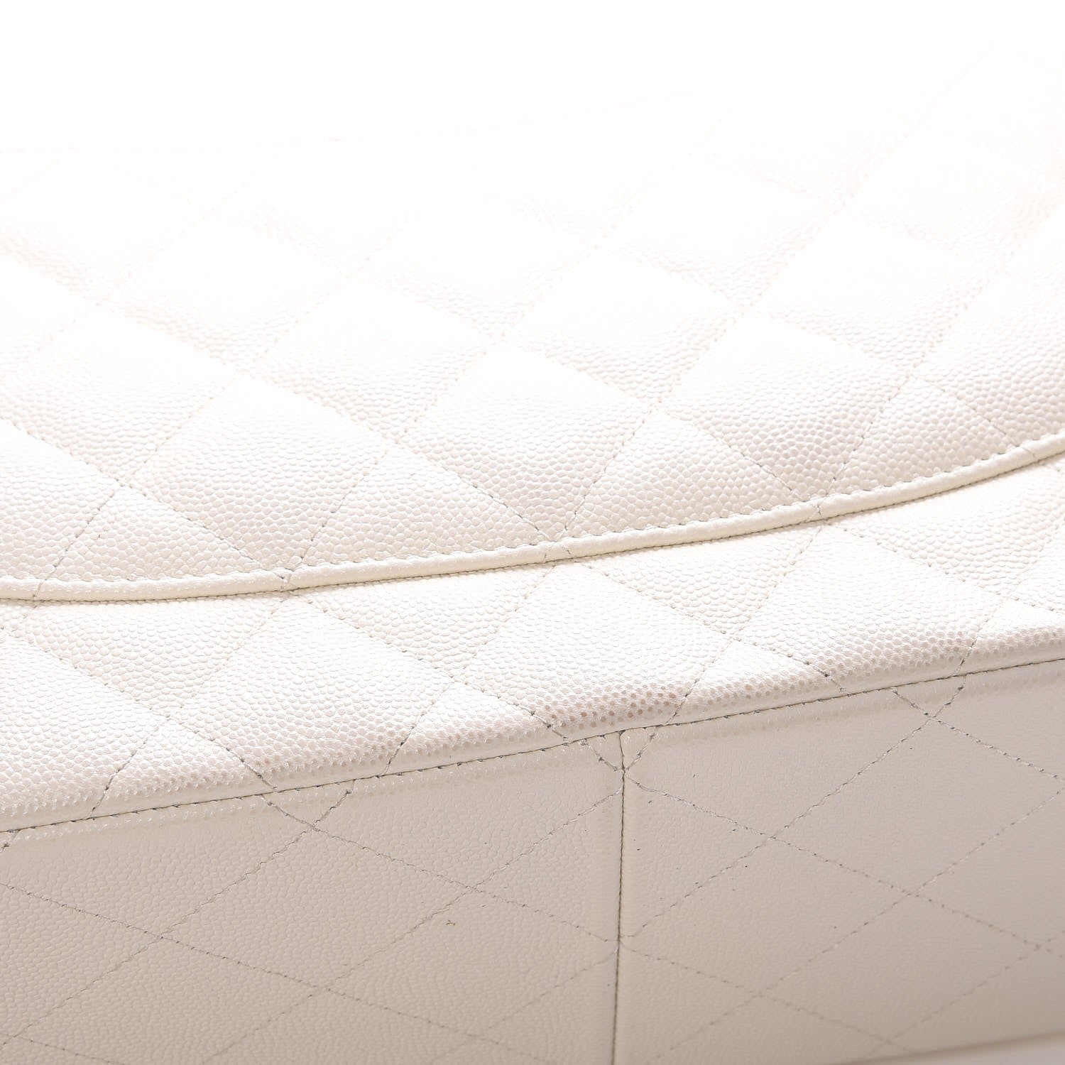 Chanel Caviar Quilted Jumbo Double Flap White 13 of 14