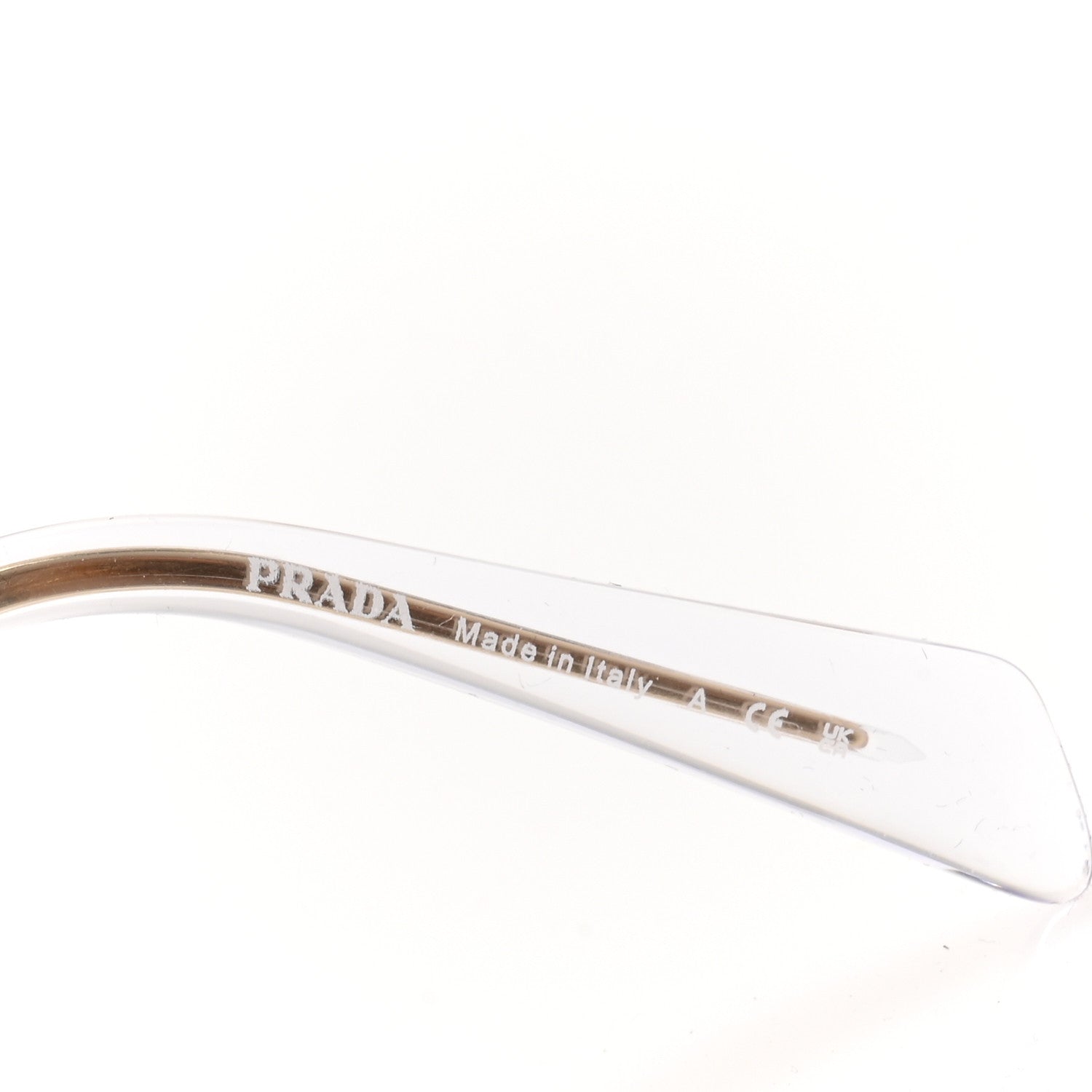 Prada Metal Symbole Triangle Logo Sunglasses SPR A51 Gold Blue 5 of 8