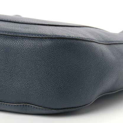 Burberry Grainy Calfskin Small Elmstone Hobo Navy 7 of 16