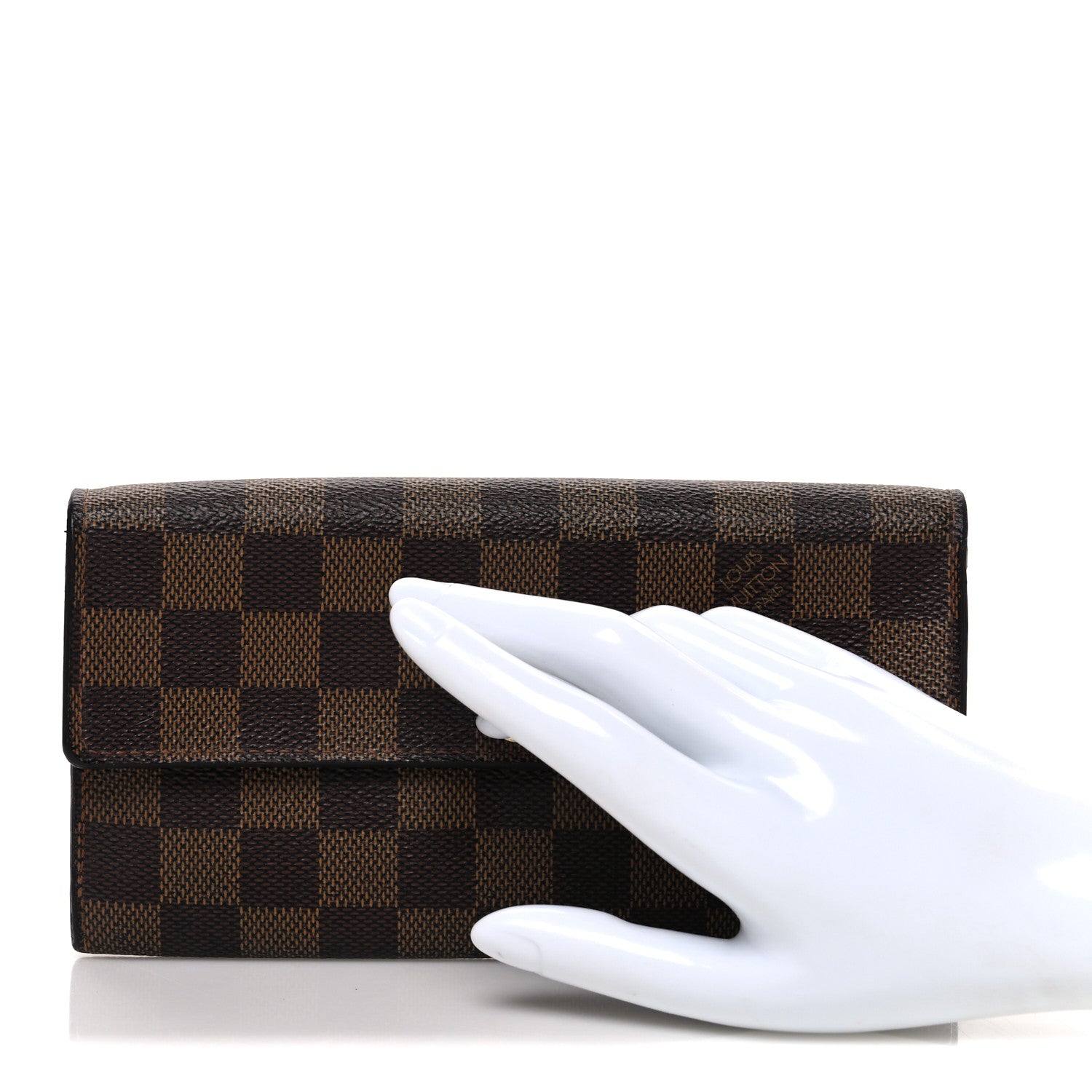 Louis Vuitton Damier Ebene Sarah Wallet 2 of 7