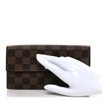 Louis Vuitton Damier Ebene Sarah Wallet 2 of 7